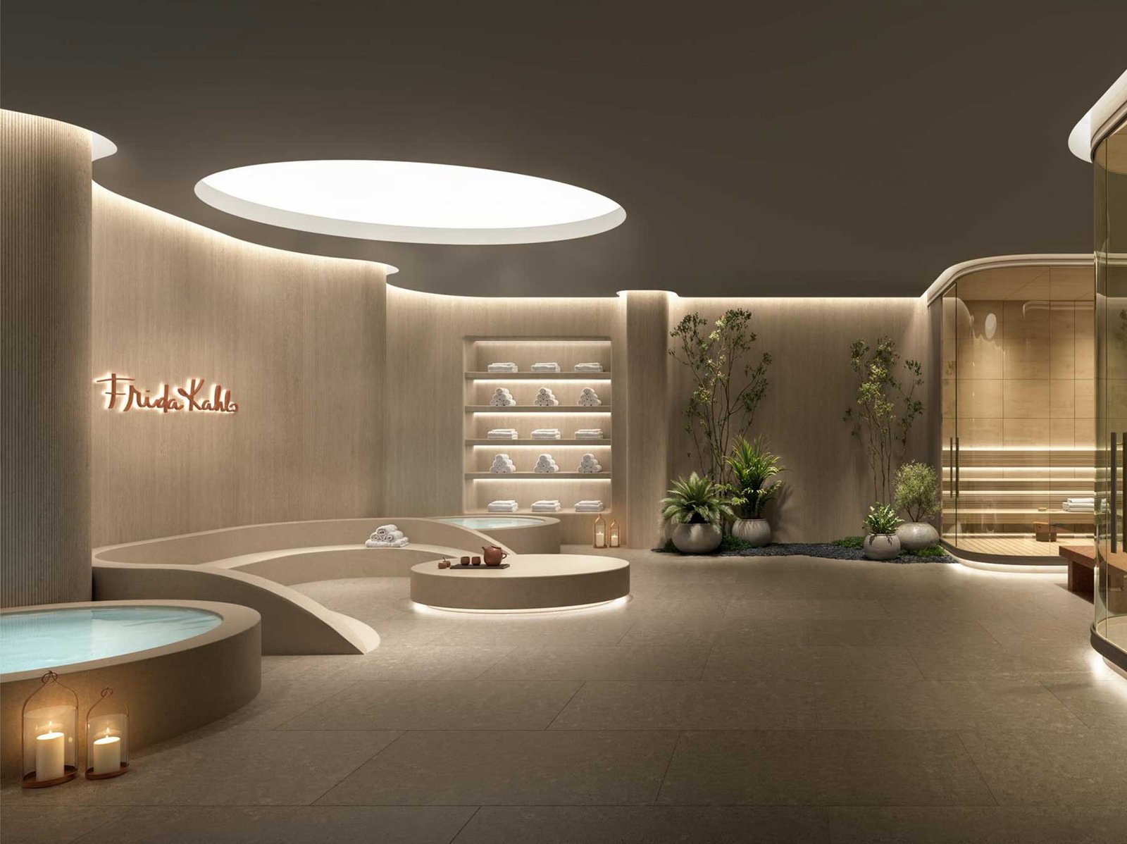 Frida Kahlo Wynwood Residences lobby and art installation — developer rendering