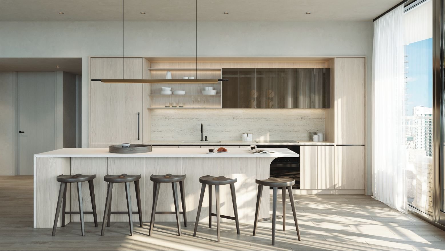 A residence interior at Lofty Brickell — developer rendering