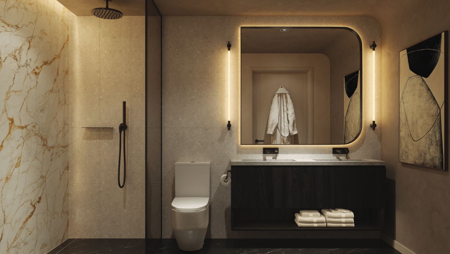A residence interior at Lofty Brickell — developer rendering