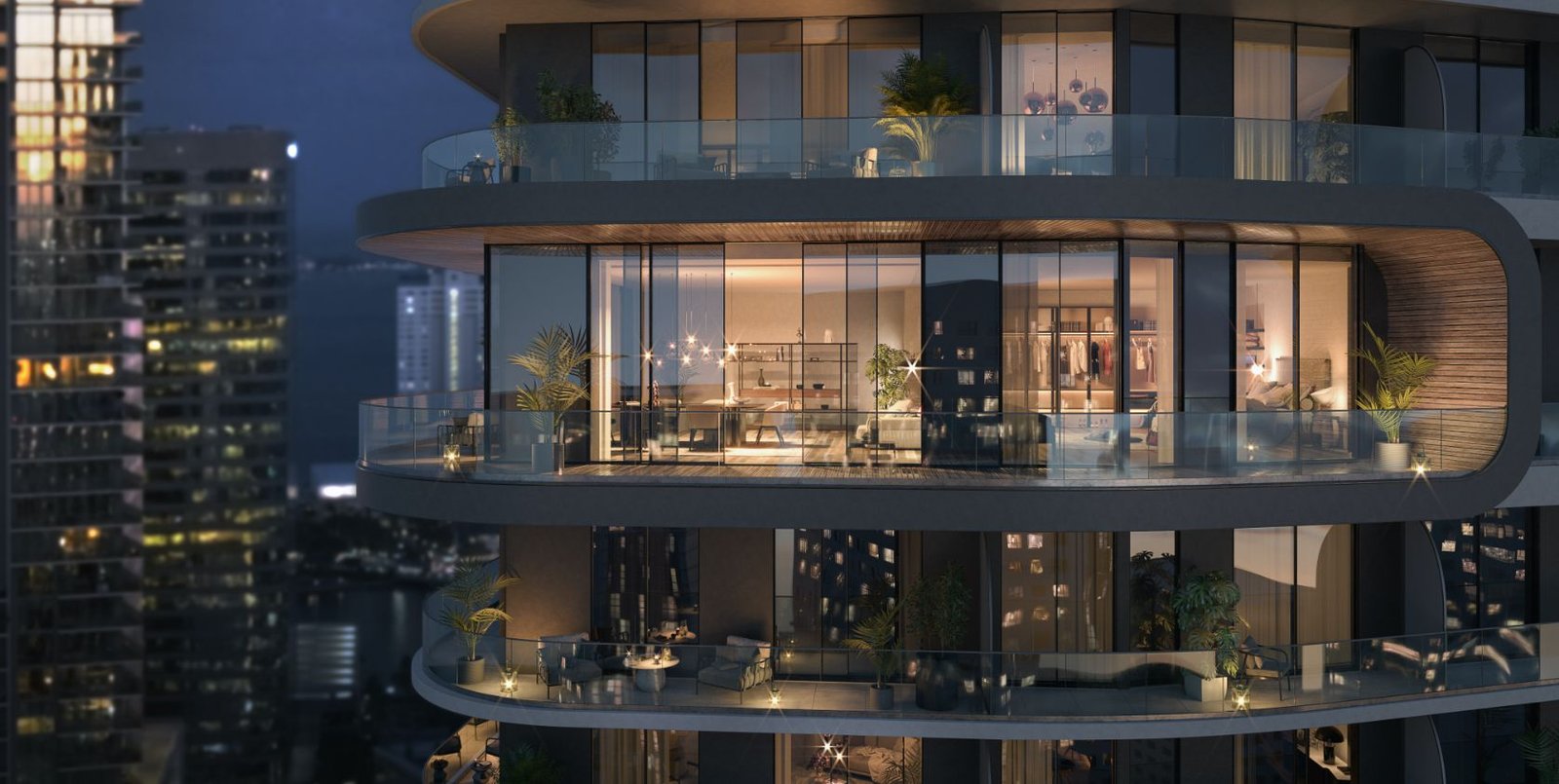 Lofty Brickell on the Miami River — developer rendering