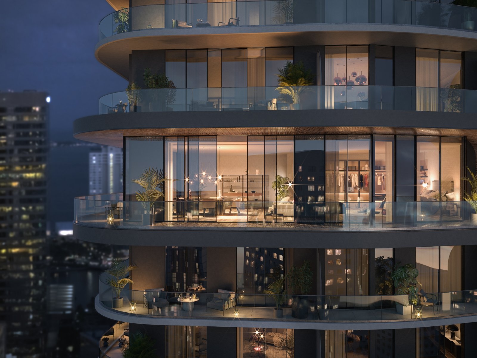 Lofty Brickell on the Miami River — developer rendering