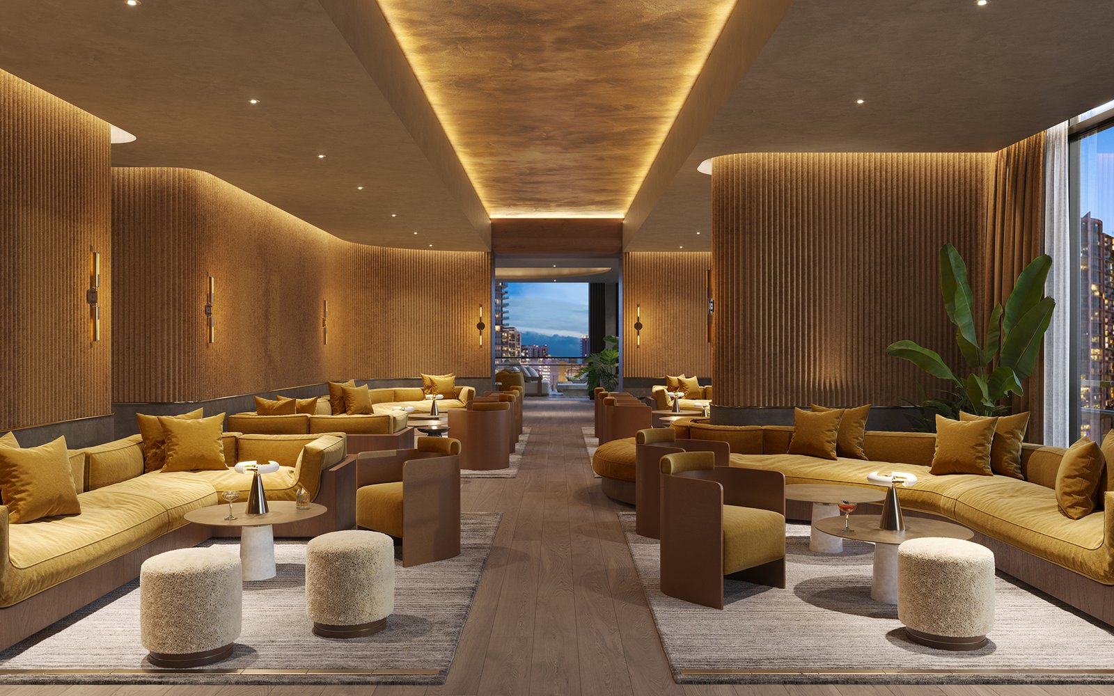 The members' speakeasy at Lofty Brickell — developer rendering