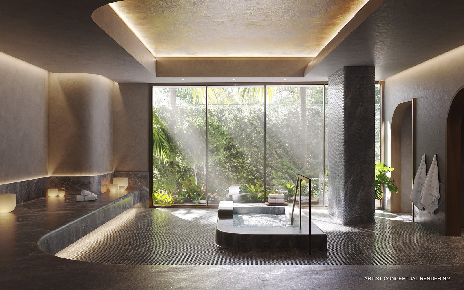 The spa at Lofty Brickell — developer rendering