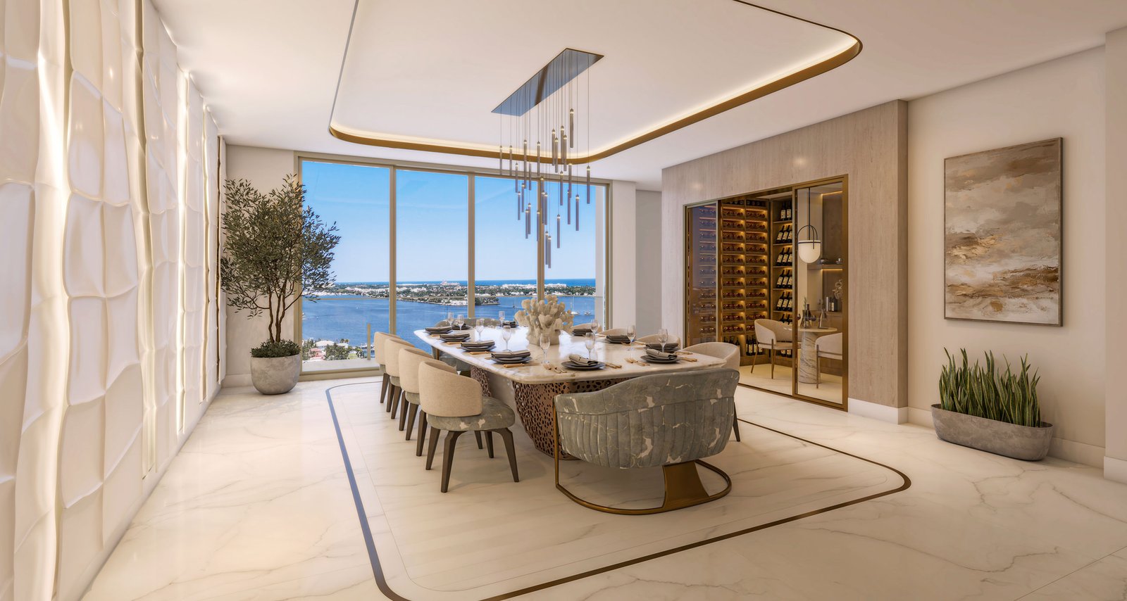- Maison d'Or West Palm Beach A residence interior at Maison d'Or — developer rendering