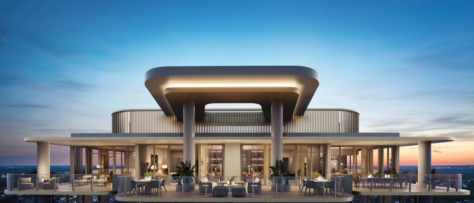 - Maison d'Or West Palm Beach The penthouse terrace at Maison d'Or — developer rendering