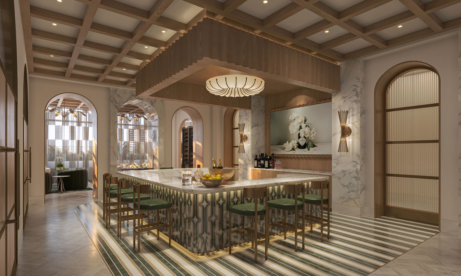 - Maison d'Or West Palm Beach The resident clubroom at Maison d'Or — developer rendering