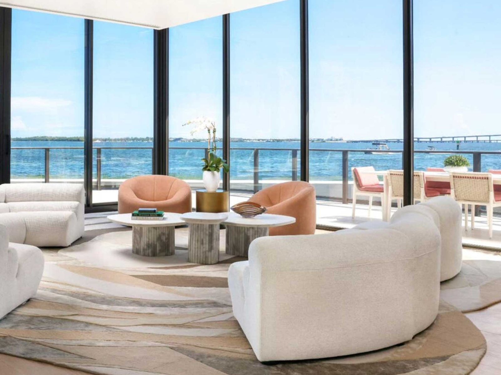 - The Residences at Mandarin Oriental, Miami Mandarin Oriental Miami kitchen interior — developer rendering