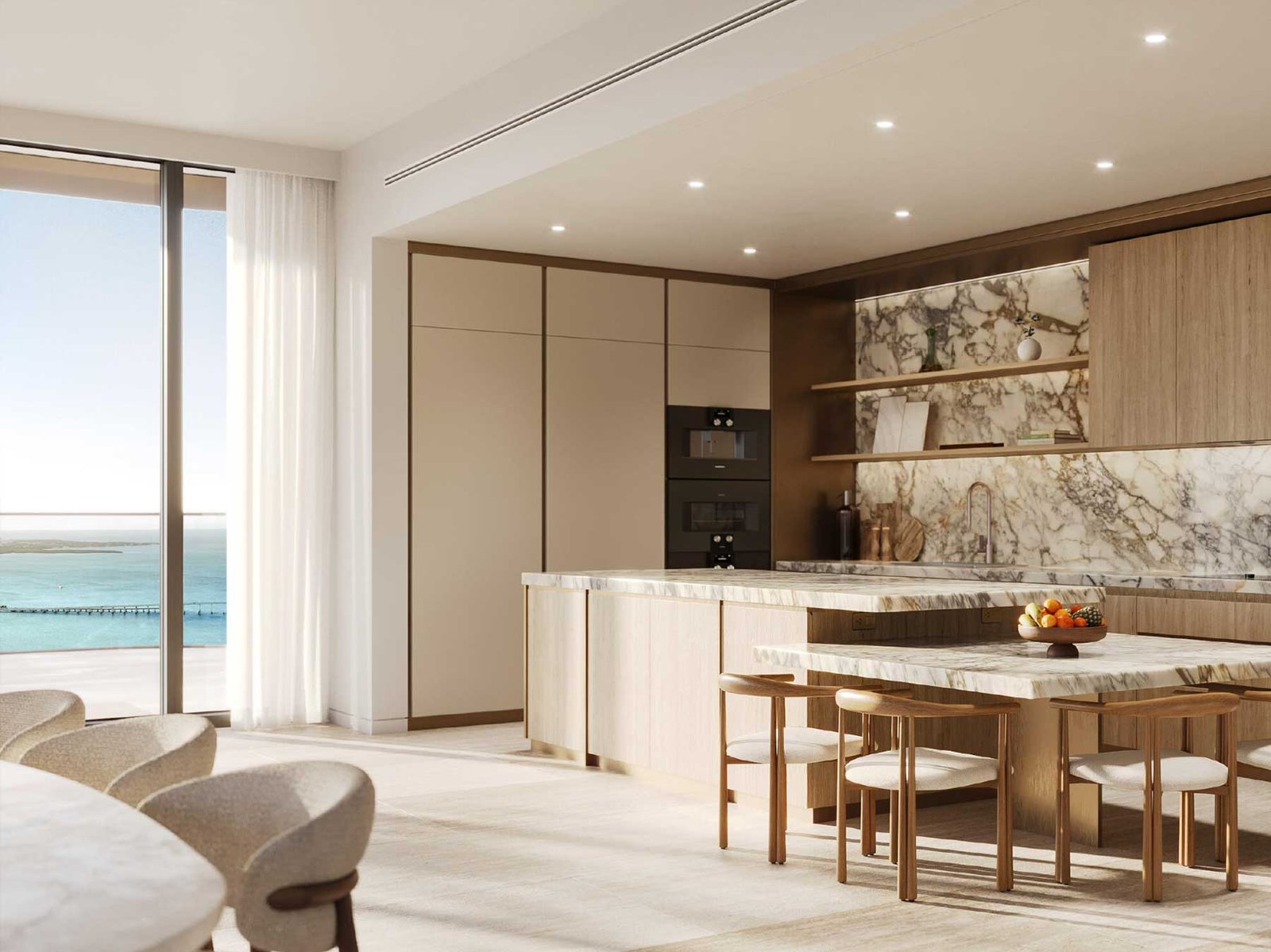 - The Residences at Mandarin Oriental, Miami Mandarin Oriental Miami bathroom interior — developer rendering