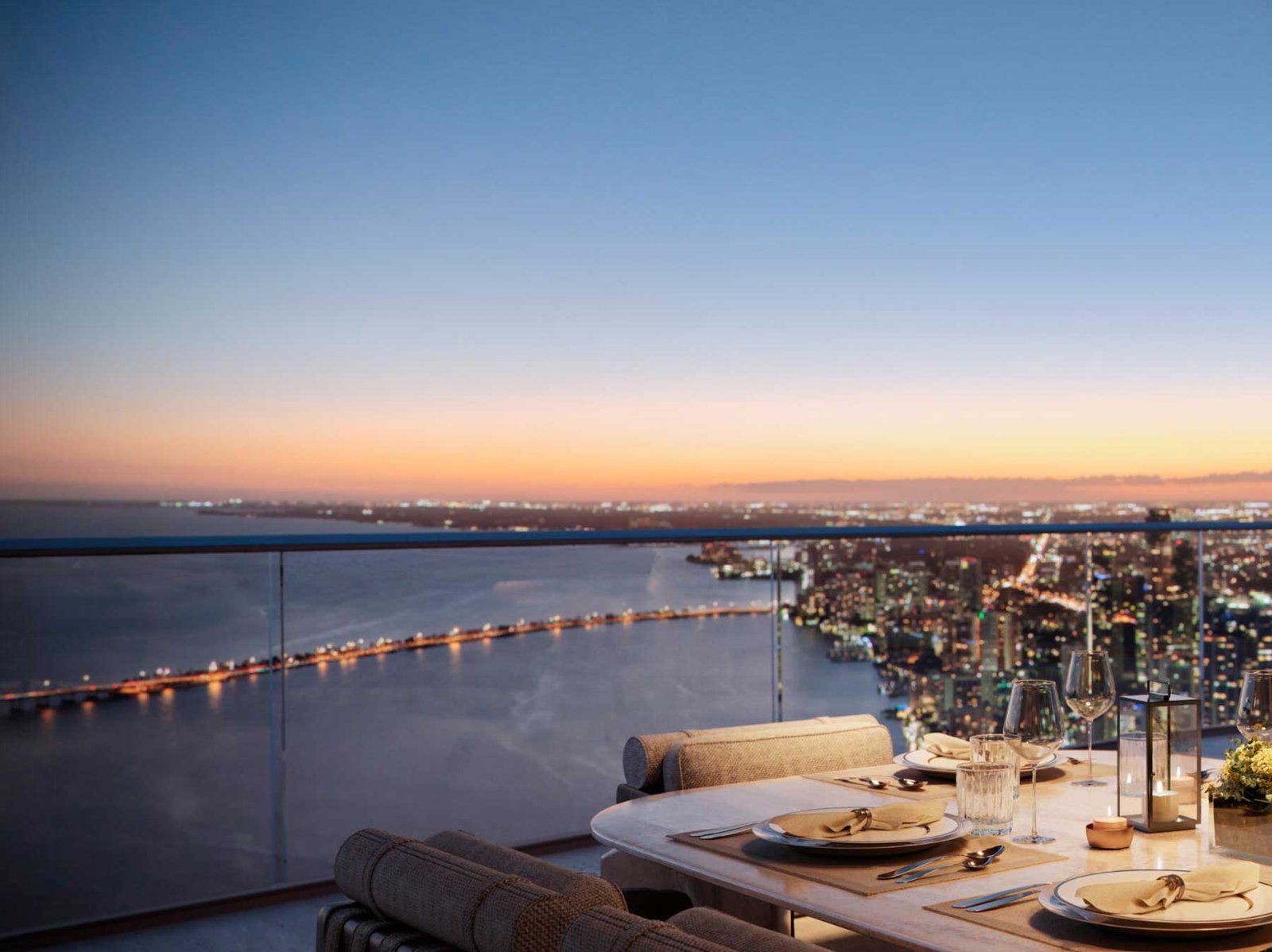 - The Residences at Mandarin Oriental, Miami Mandarin Oriental Miami penthouse interior — developer rendering