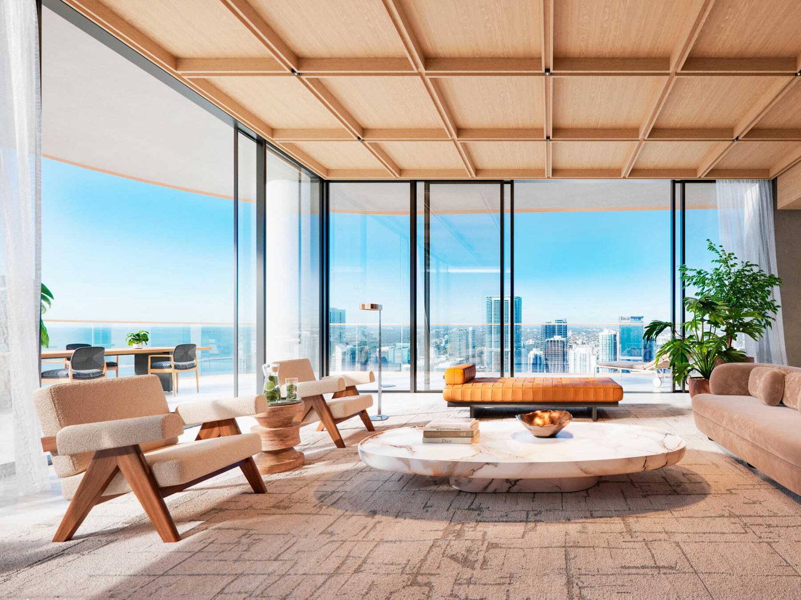- The Residences at Mandarin Oriental, Miami Mandarin Oriental Miami amenity level — developer rendering