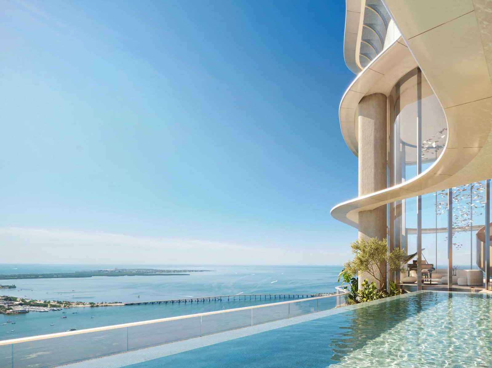 - The Residences at Mandarin Oriental, Miami Mandarin Oriental Miami site on Brickell Key after demolition — developer rendering