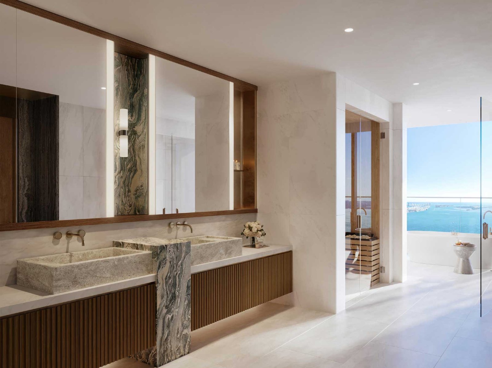 - The Residences at Mandarin Oriental, Miami Mandarin Oriental Miami baywalk and waterfront — developer rendering