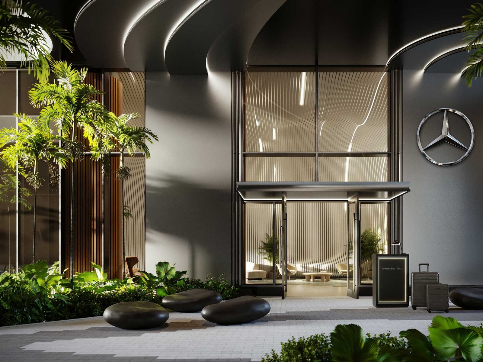 - Mercedes-Benz Places Miami Mercedes-Benz Places Miami, SW 12th Street, Brickell — developer rendering