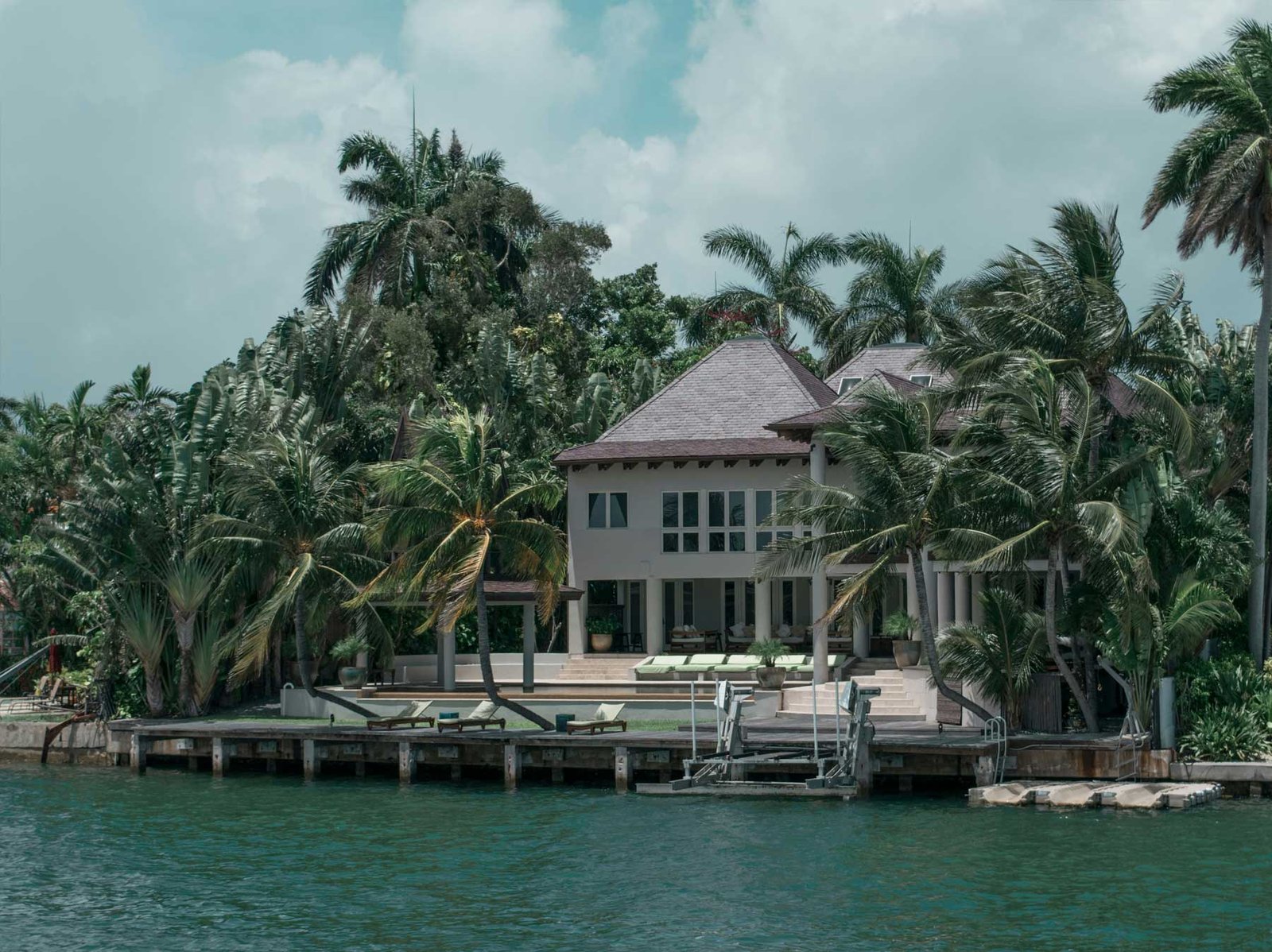 - Miami Waterfront Homes Key Biscayne waterfront home on shallow turquoise water