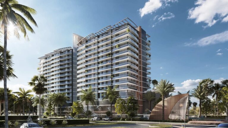 Developer rendering of Nexo Residences in North Miami Beach, building exterior