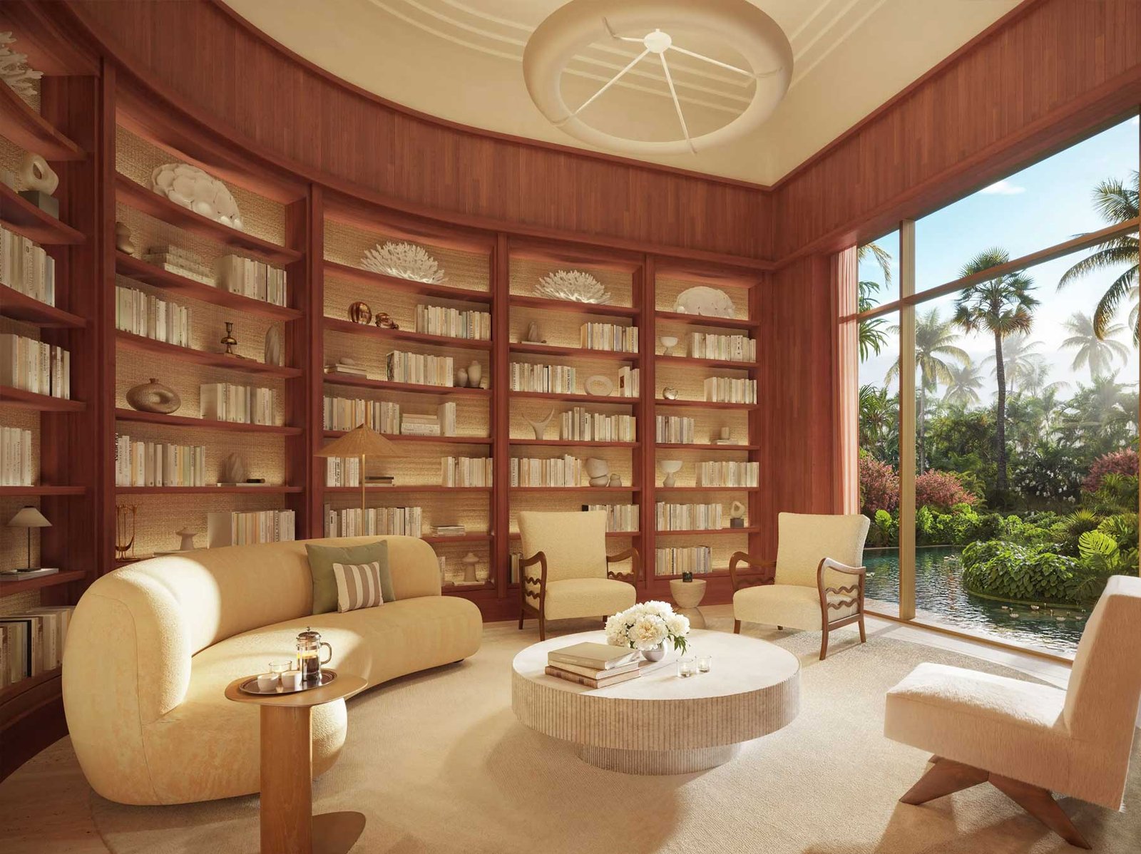 Ocean Terrace Residences, Miami Beach — sunset pool and cabanas