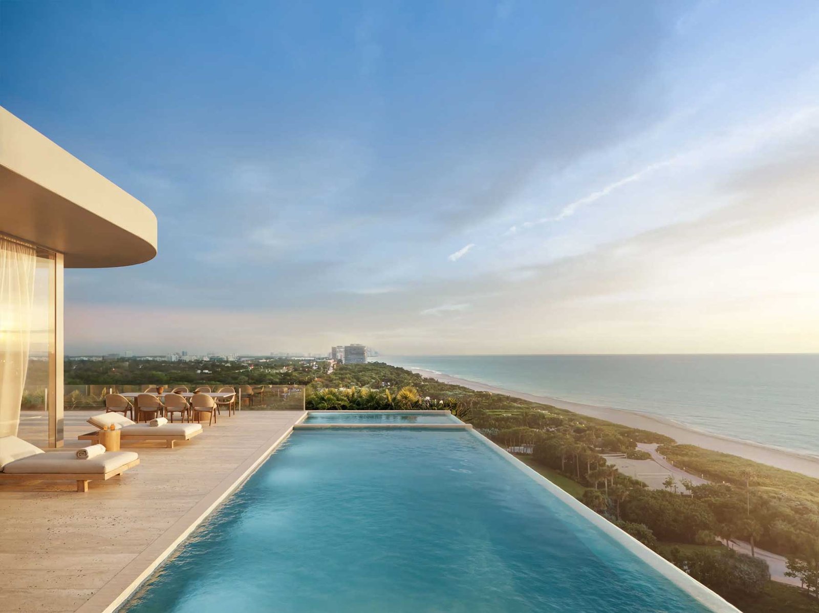 Ocean Terrace Residences, Miami Beach — library and tea room