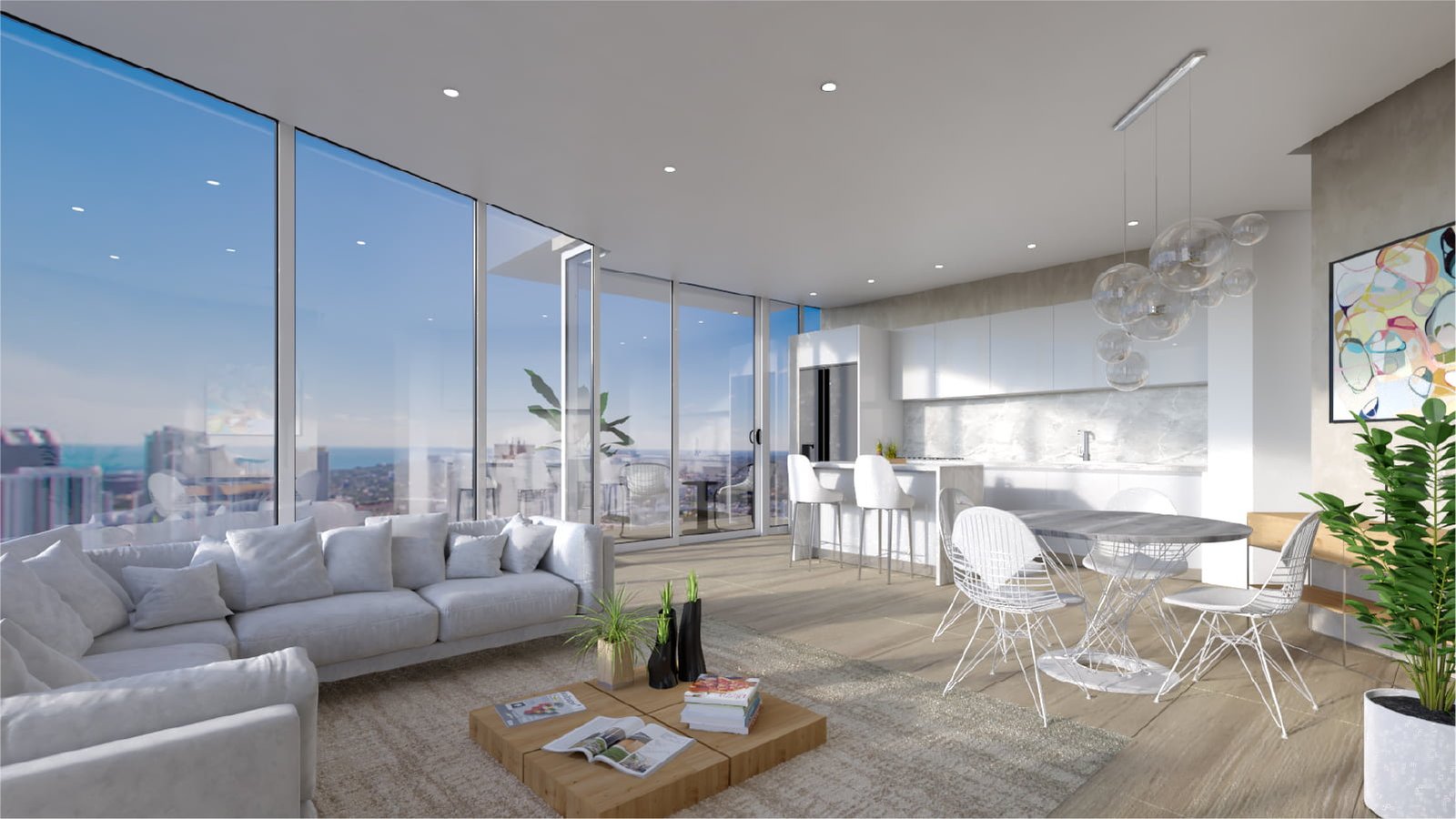 Short-term rental residence interior at Okan Tower