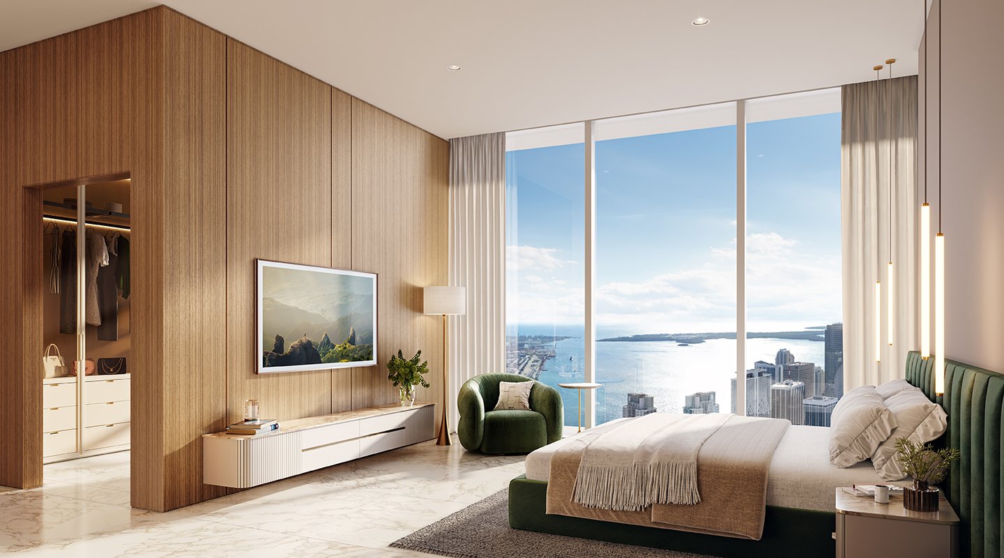 Sky residence bedroom at Okan Tower