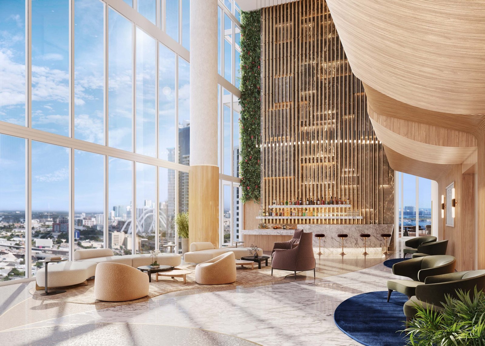 The Hilton bar at Okan Tower