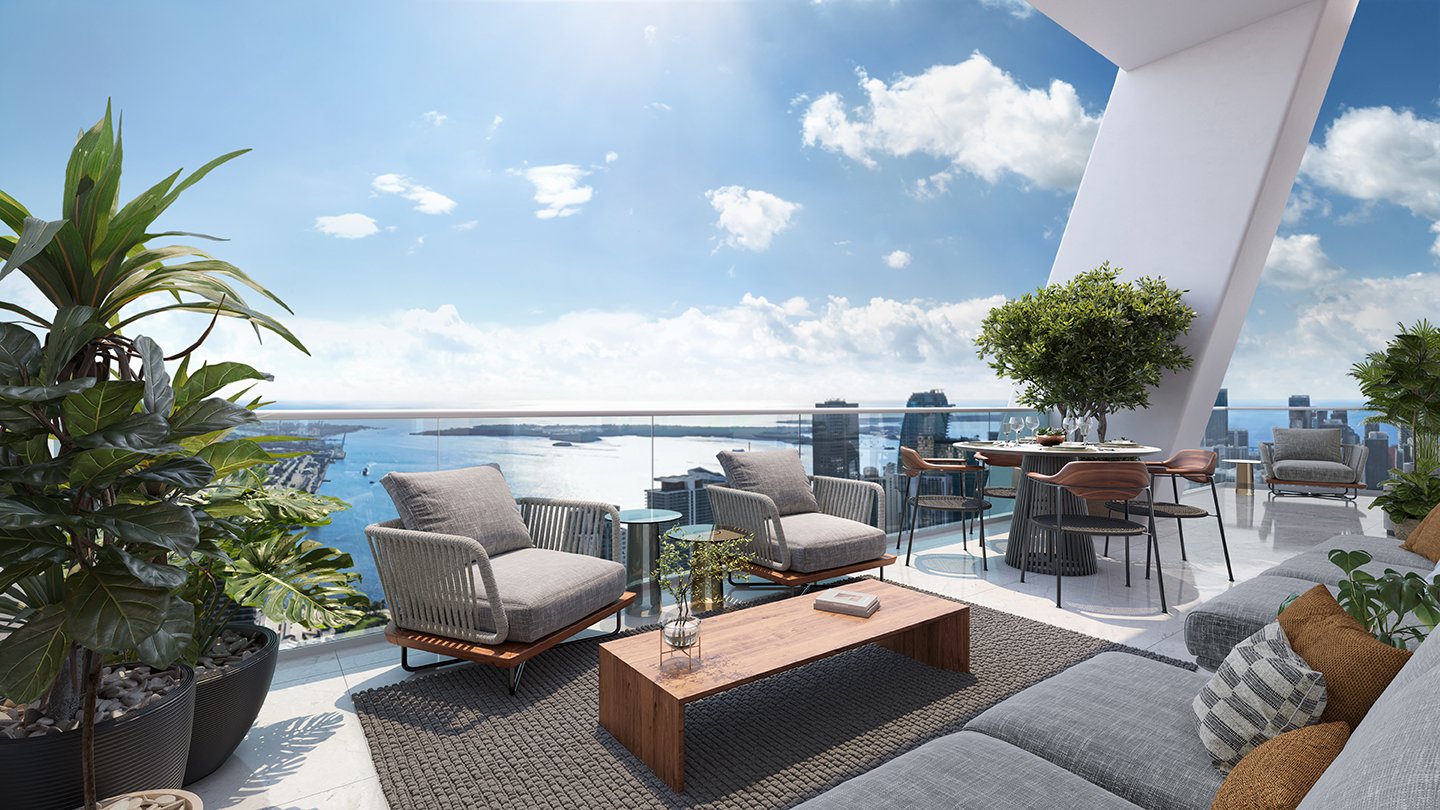 The loft terrace at Okan Tower