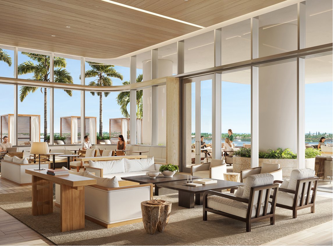 An amenity space at Olara Residences — developer rendering