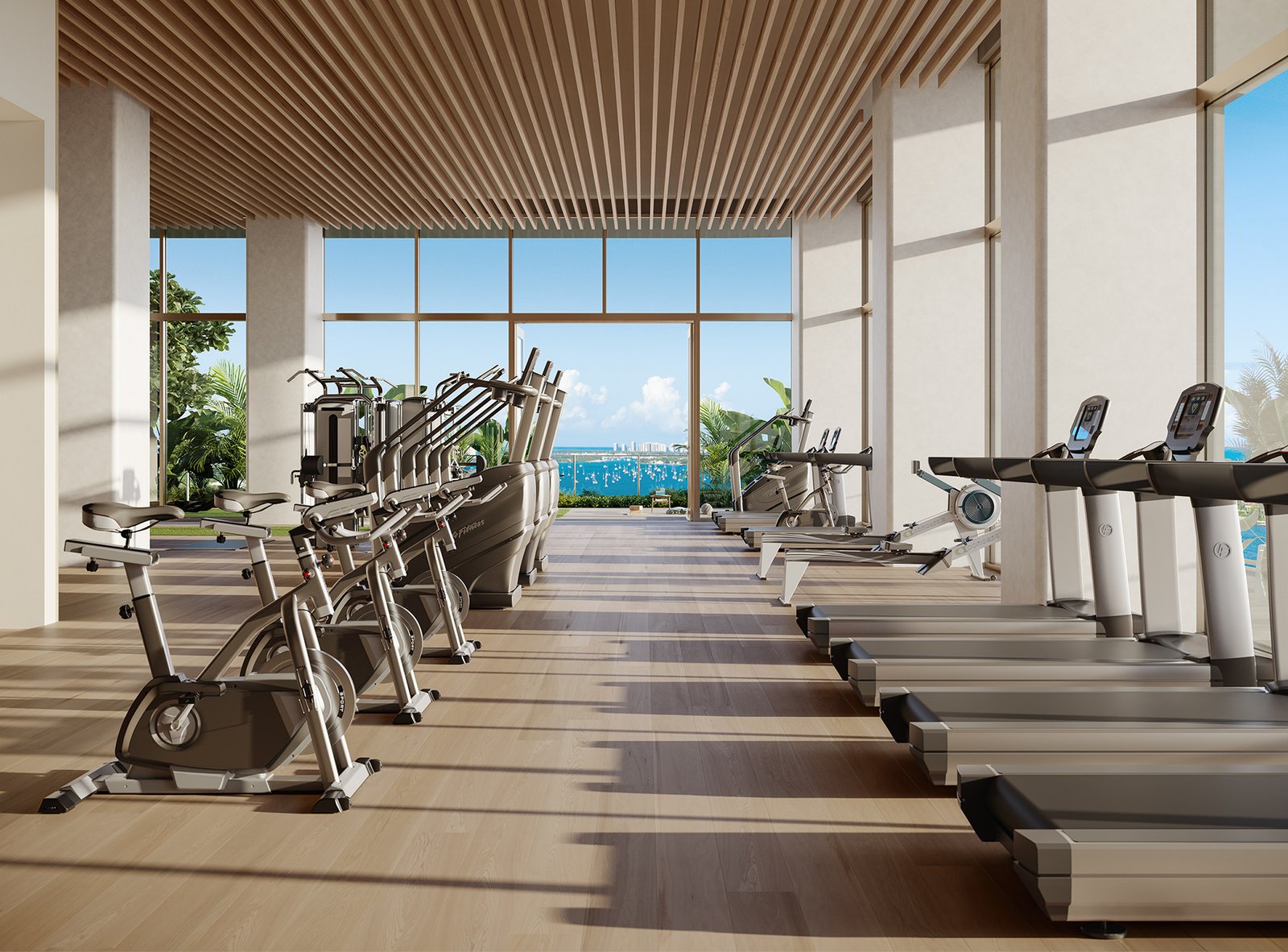 The gym at Olara Residences — developer rendering