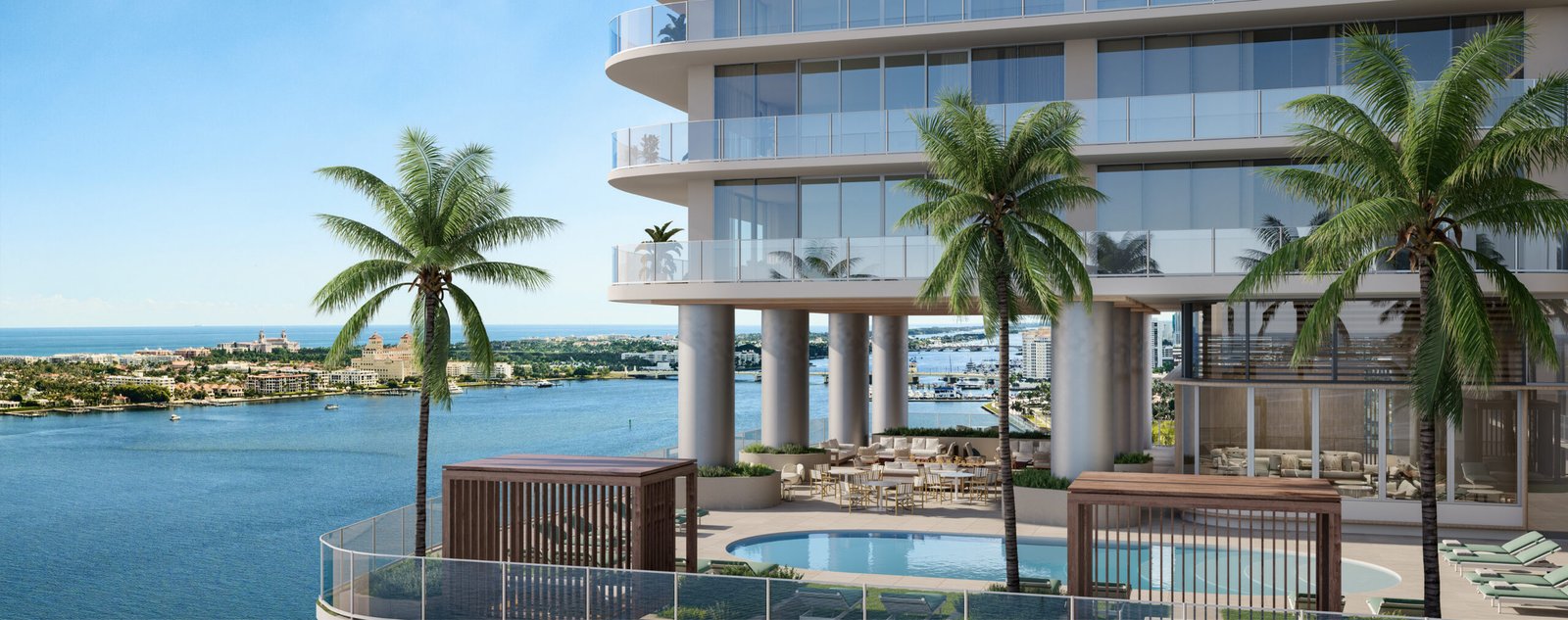The roof pool at Olara Residences — developer rendering