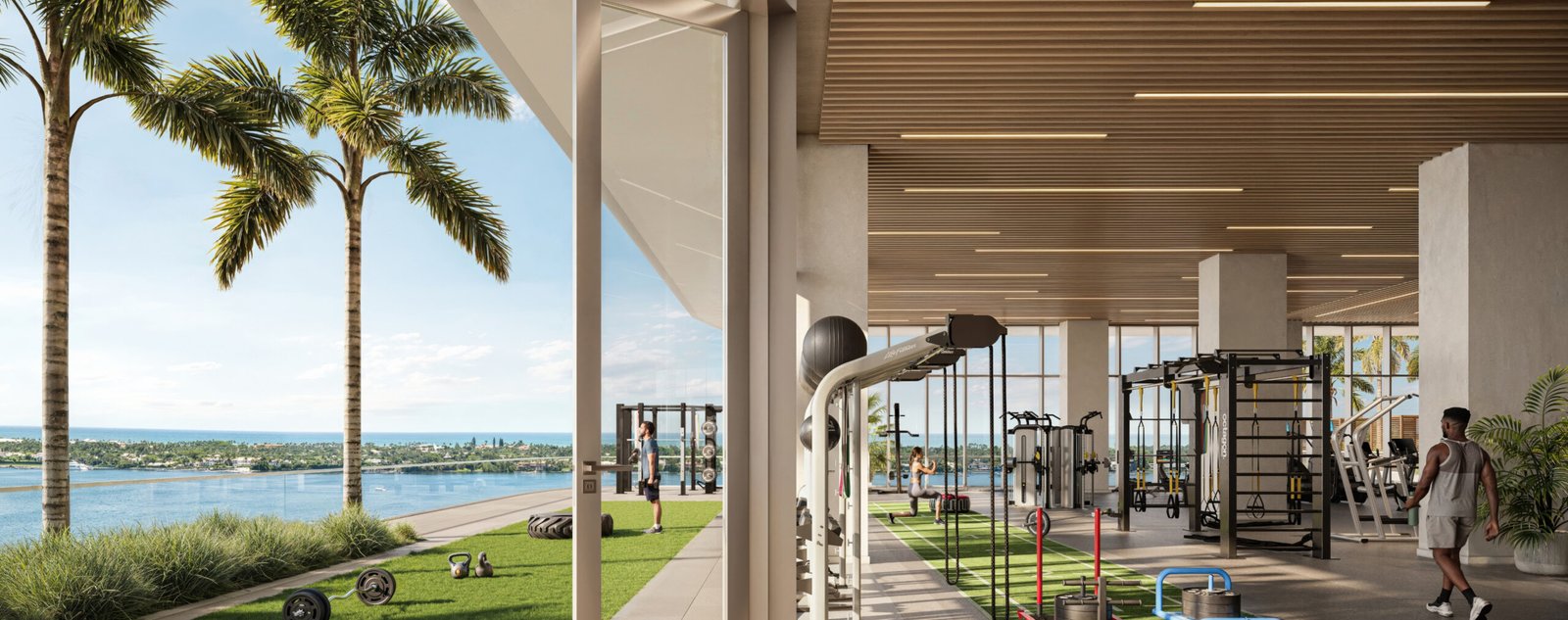 The wellness gym at Olara Residences — developer rendering