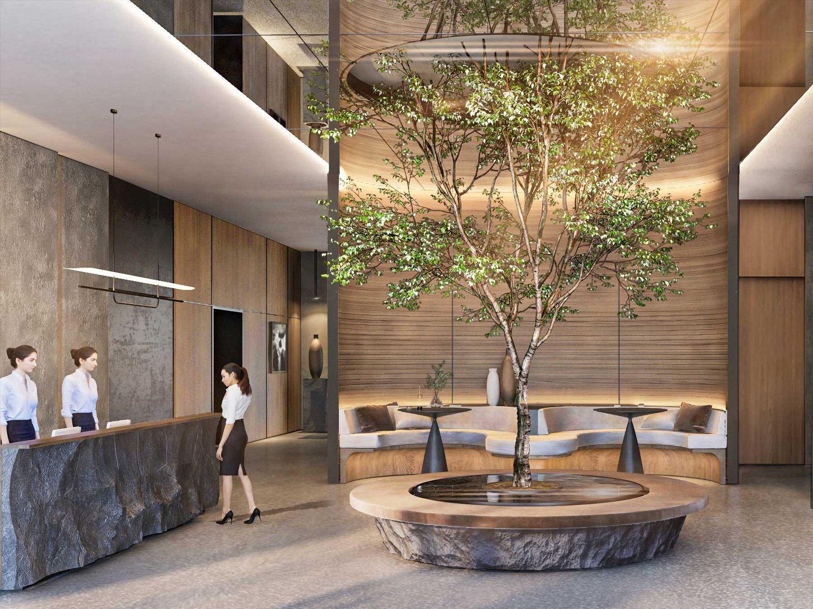 ORA by Casa Tua terrace overlooking Brickell — developer rendering