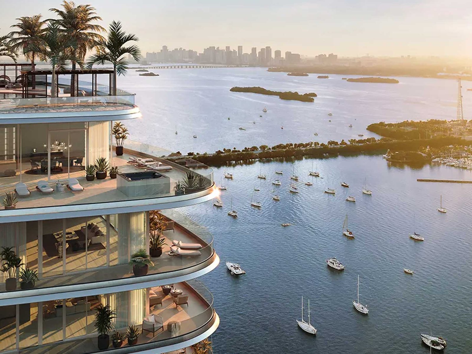 - Pagani Residences Pagani Residences terrace with bay views — developer rendering