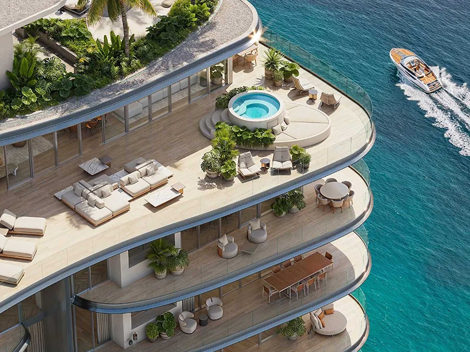 - Pagani Residences Pagani Residences at dusk over Biscayne Bay — developer rendering