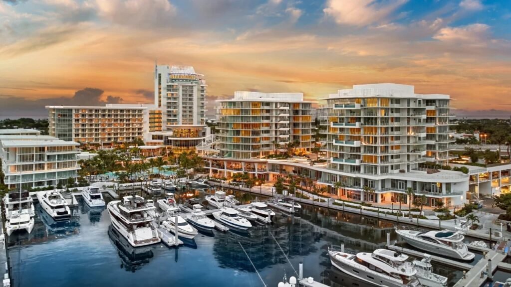 - Pier 66 Residences Pier Sixty-Six Residences and the marina at sunset, Fort Lauderdale — developer image