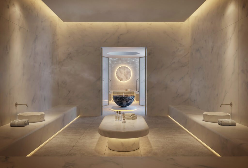 Rivage Bal Harbour spa hammam — developer rendering