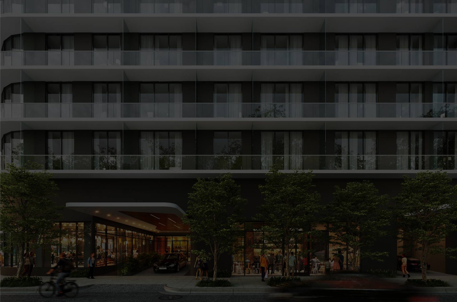 The facade of Smart Brickell at street level