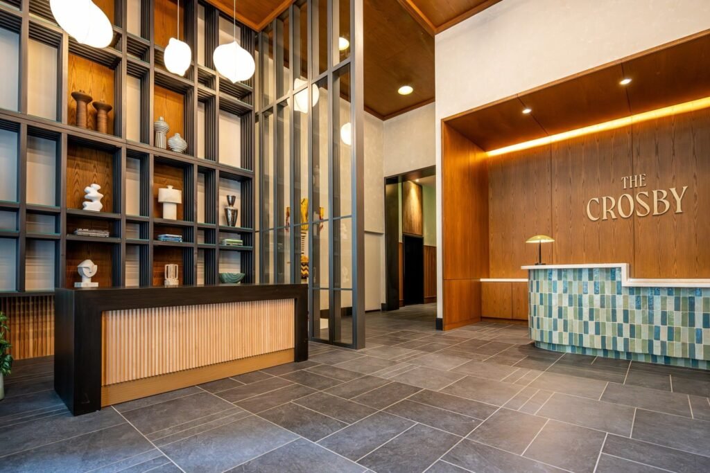 The lobby at The Crosby at Miami Worldcenter
