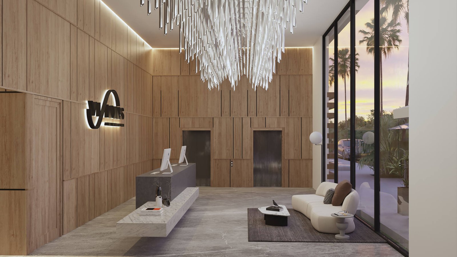 - Visions at Brickell Station An amenity space at Visions at Brickell Station — developer rendering