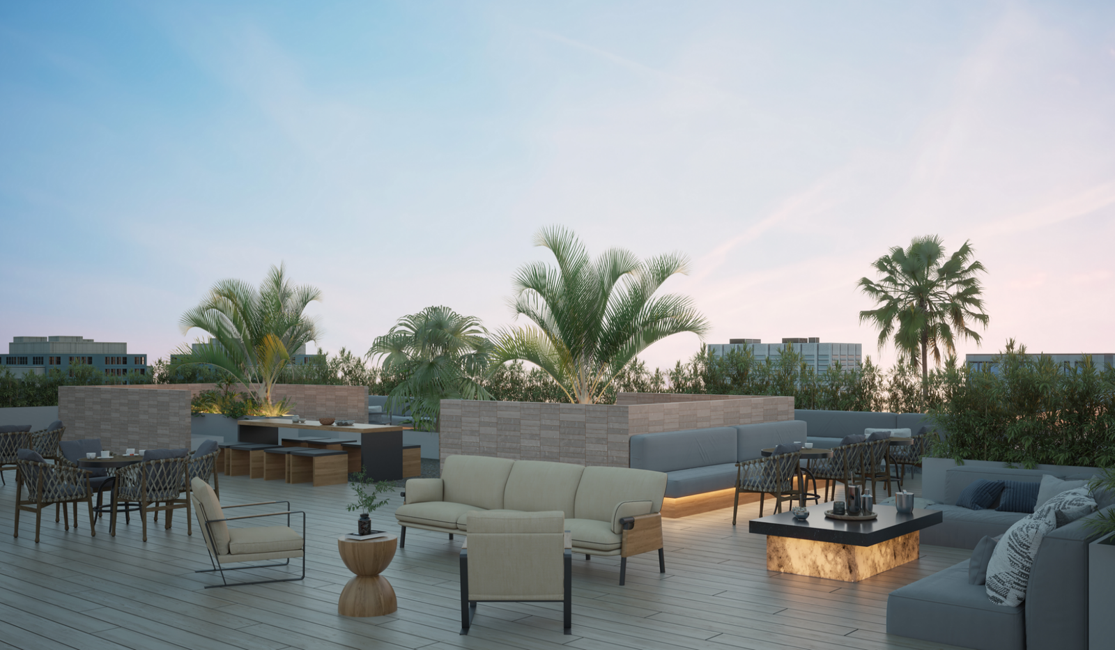 - Visions at Brickell Station The rooftop terrace at Visions at Brickell Station — developer rendering