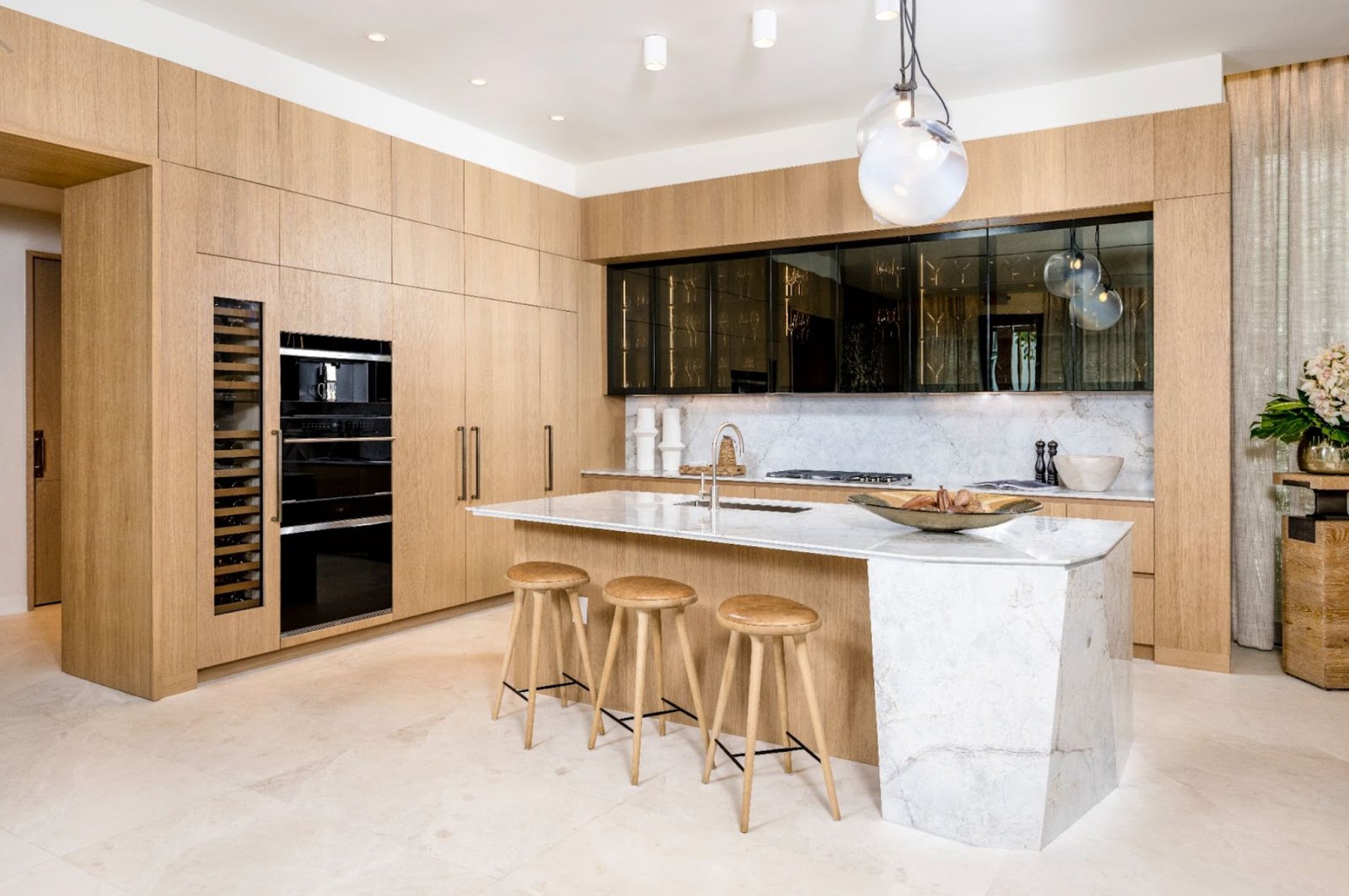 A residence interior at Waldorf Astoria Residences Pompano Beach — developer rendering
