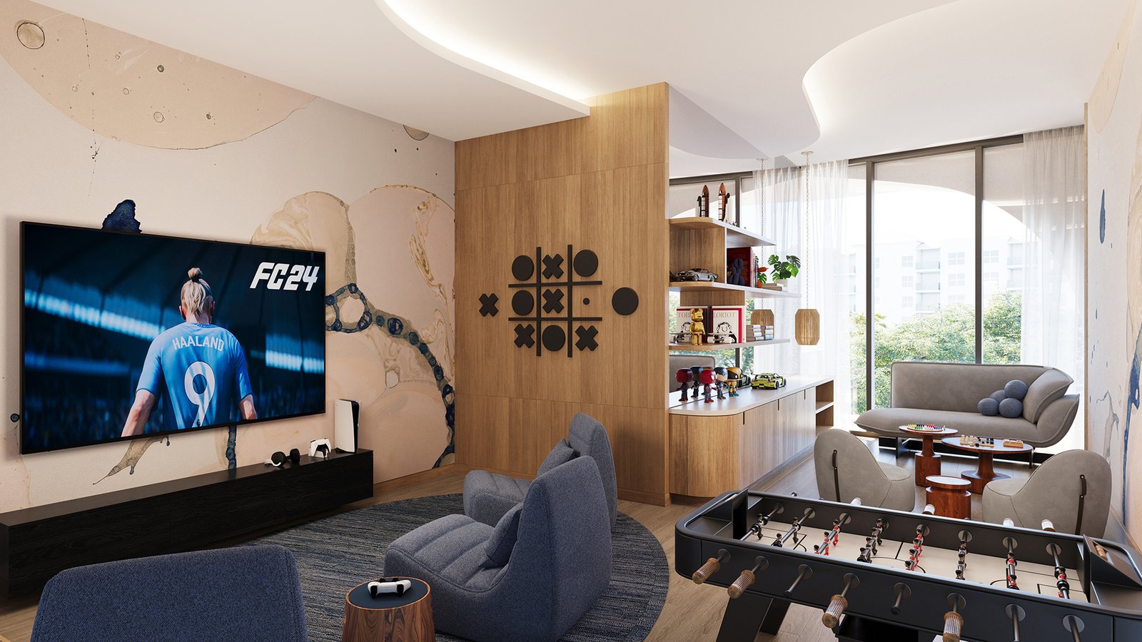The teens room at Waldorf Astoria Residences Pompano Beach — developer rendering