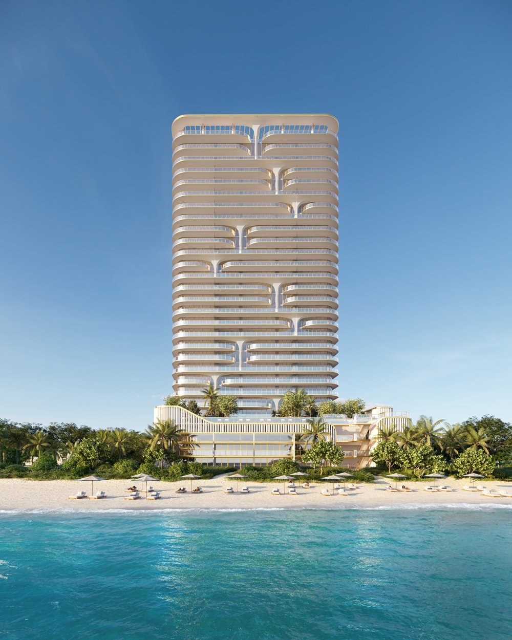Waldorf Astoria Residences Pompano Beach on the oceanfront — developer rendering