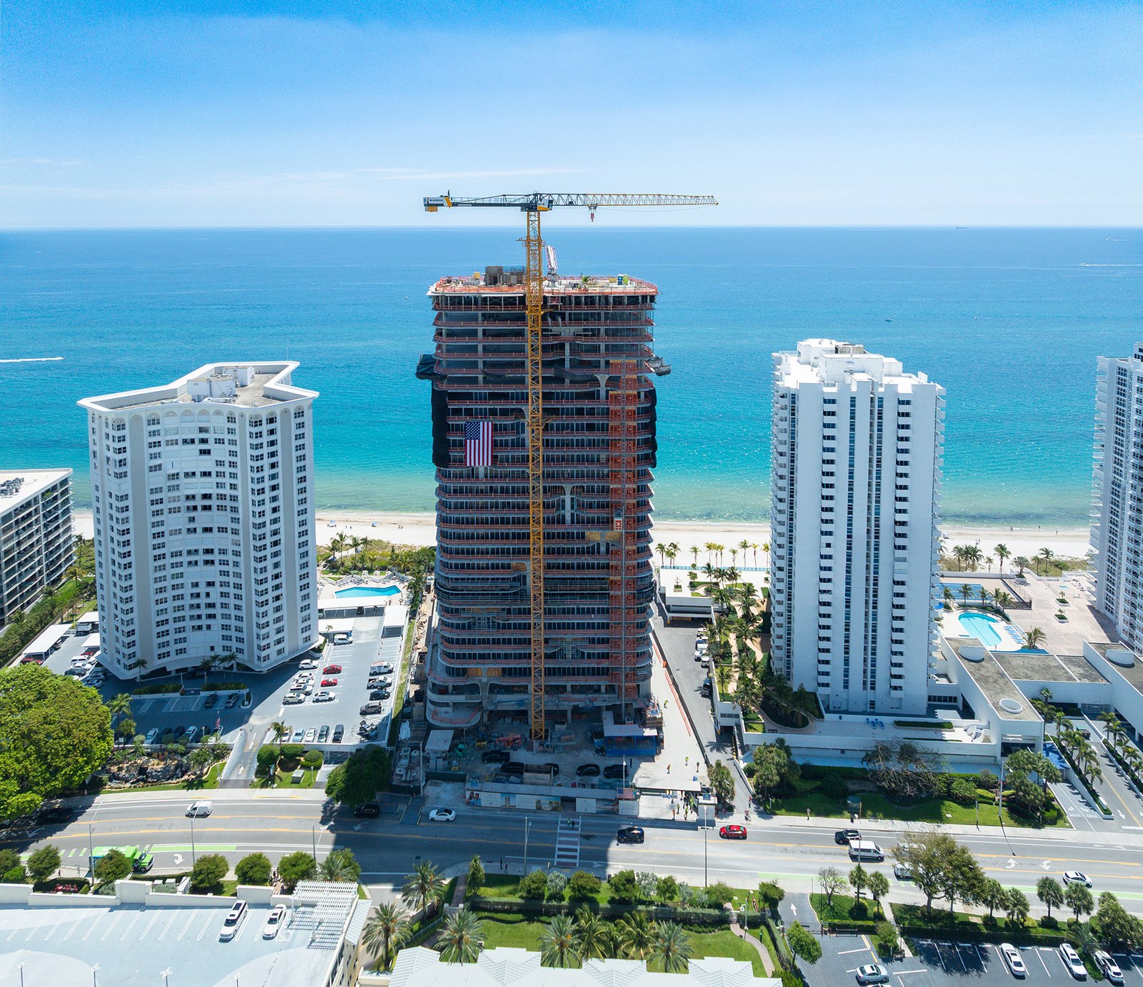 Waldorf Astoria Residences Pompano Beach under construction