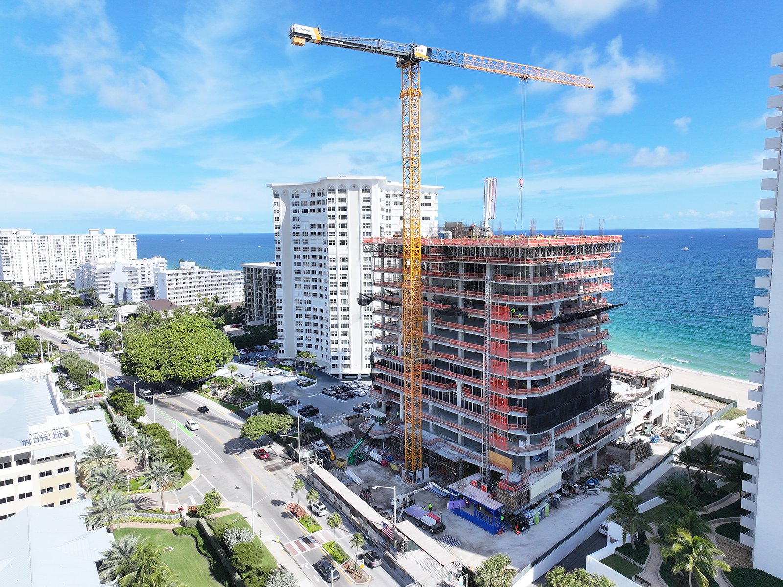 Waldorf Astoria Residences Pompano Beach under construction, January 2026