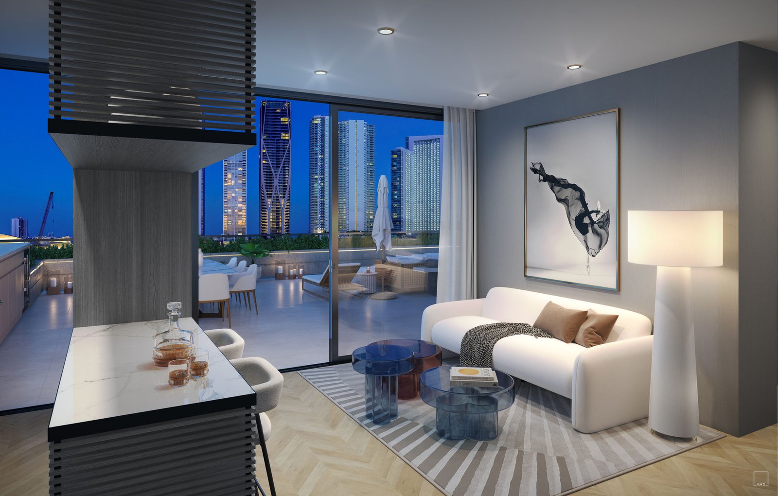 - West Eleventh Residences Miami A residence interior at West Eleventh Residences — developer rendering