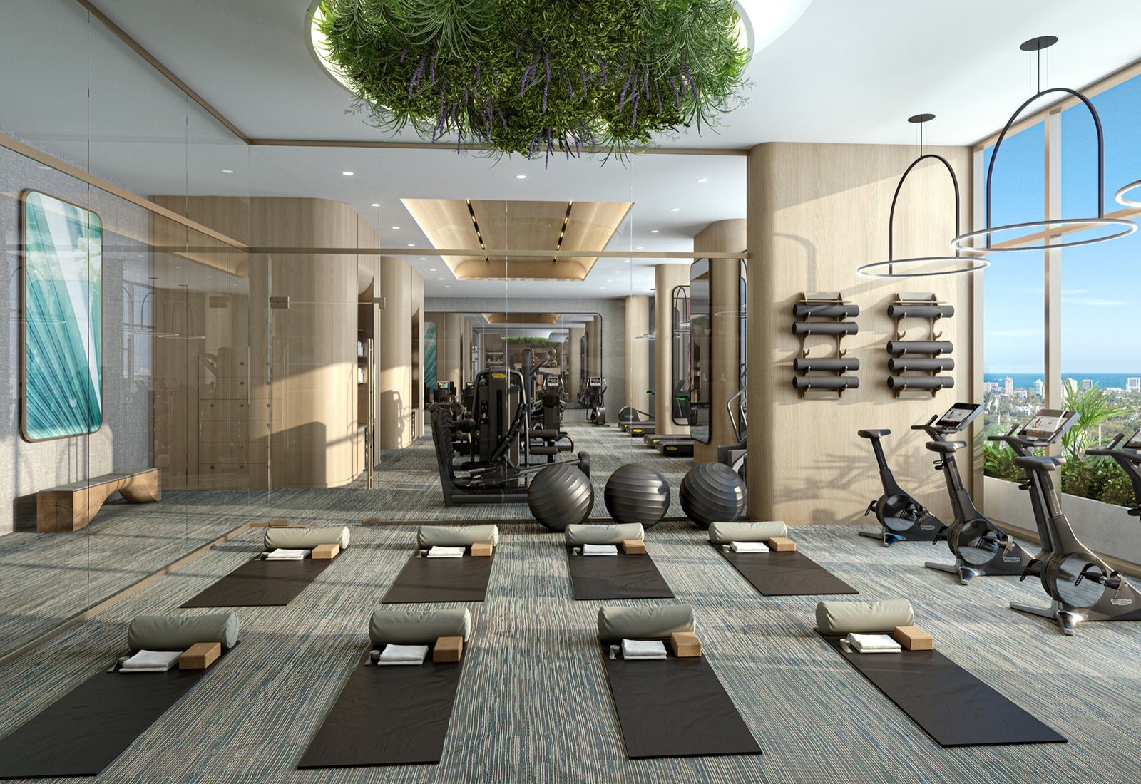 - Andare Residences Las Olas Andare Residences, Las Olas — centro de acondicionamiento físico, render del desarrollador