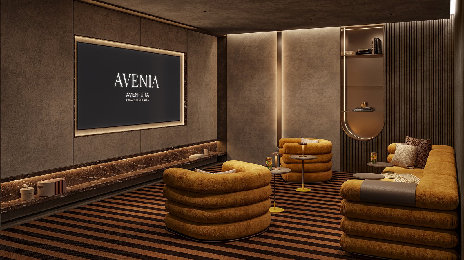 The screening room at Avenia Aventura, developer rendering