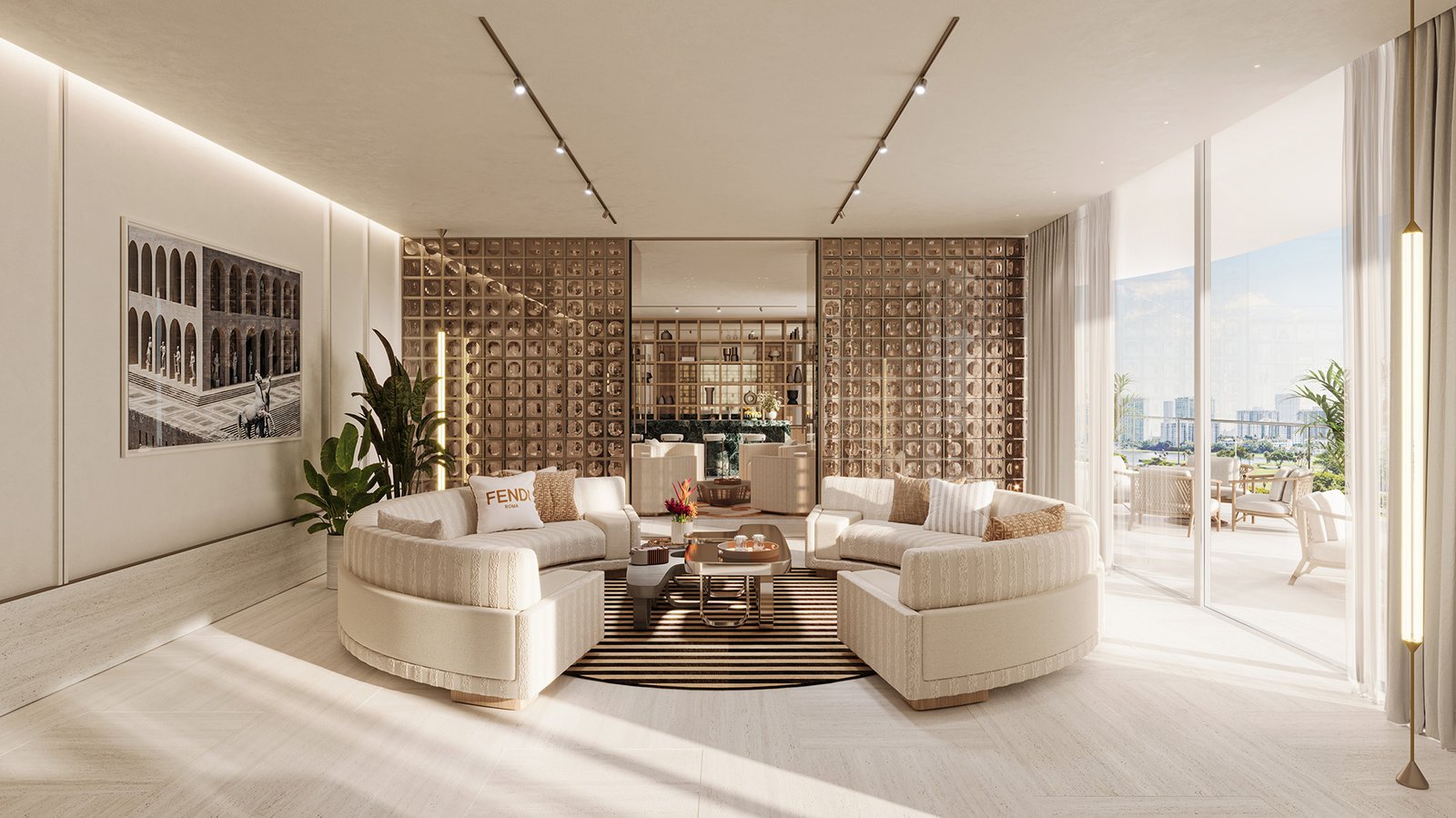 The residents lounge at Avenia Aventura, developer rendering