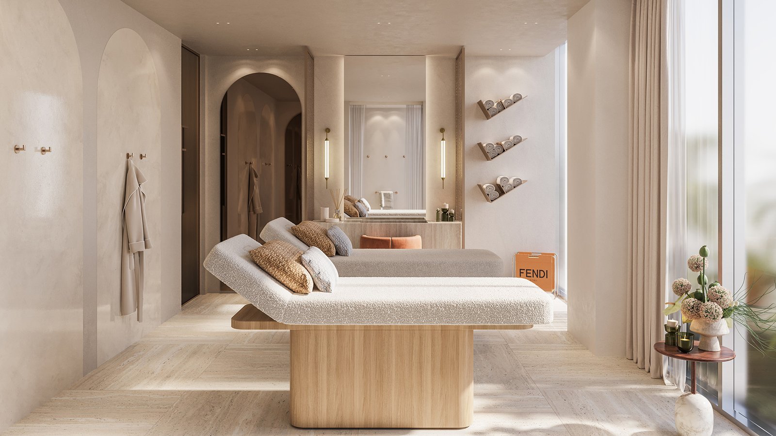 The spa massage room at Avenia Aventura, developer rendering