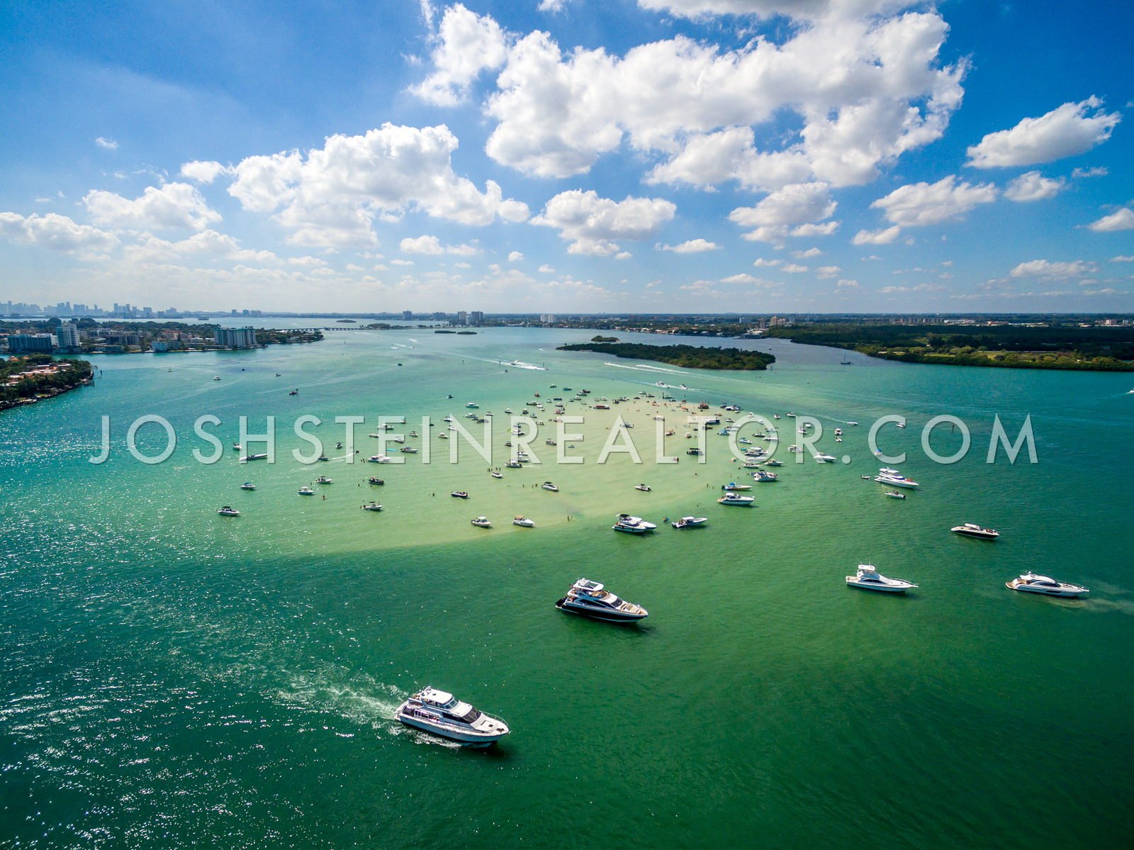 Aerial view of Beach in Bal Harbour, Miami