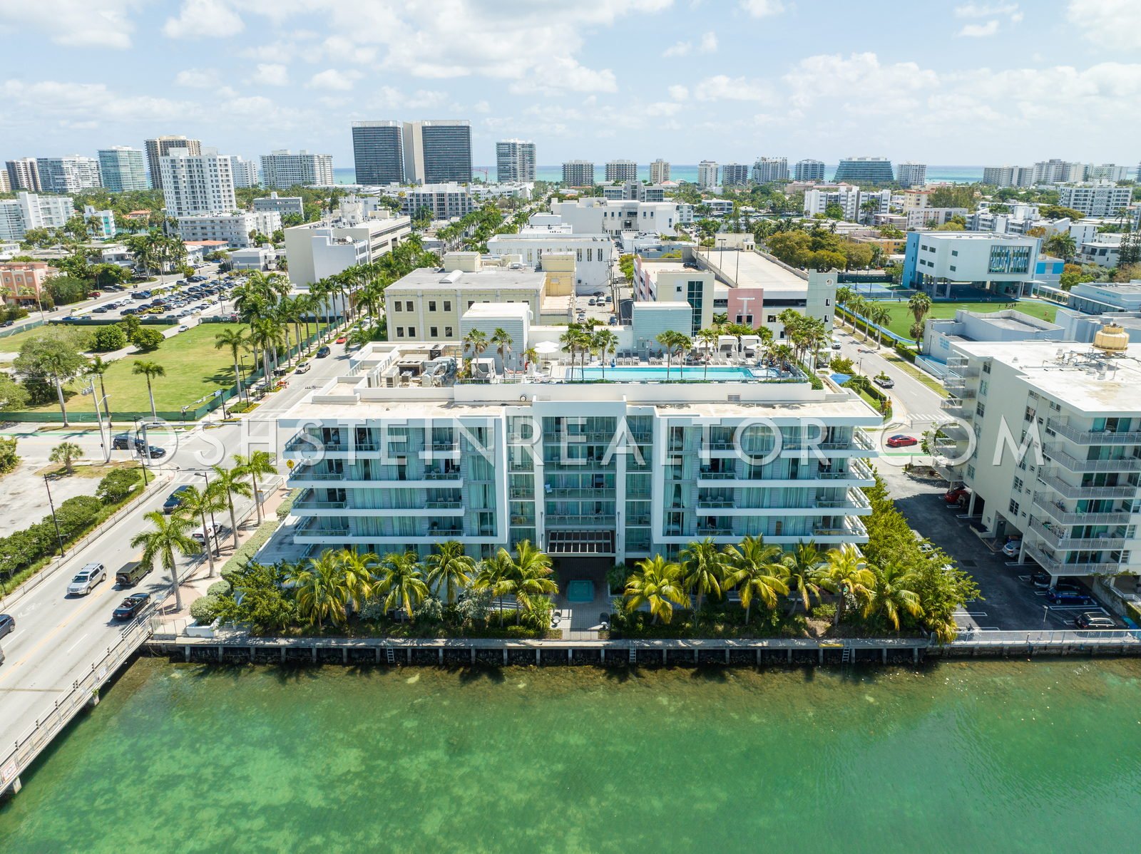 Aerial view of Bay Harbor Islands, Miami